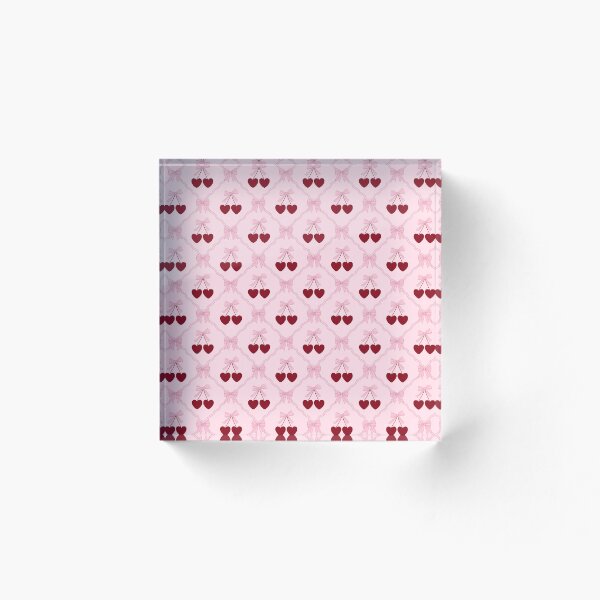 Item preview, Retro Cherry Hearts and Bows (not dots) designed and sold by Osaseredesigns.