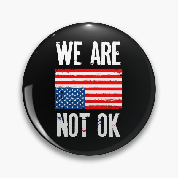 Item preview, We Are Not Ok Upside Down American Flag designed and sold by ArtVixen.
