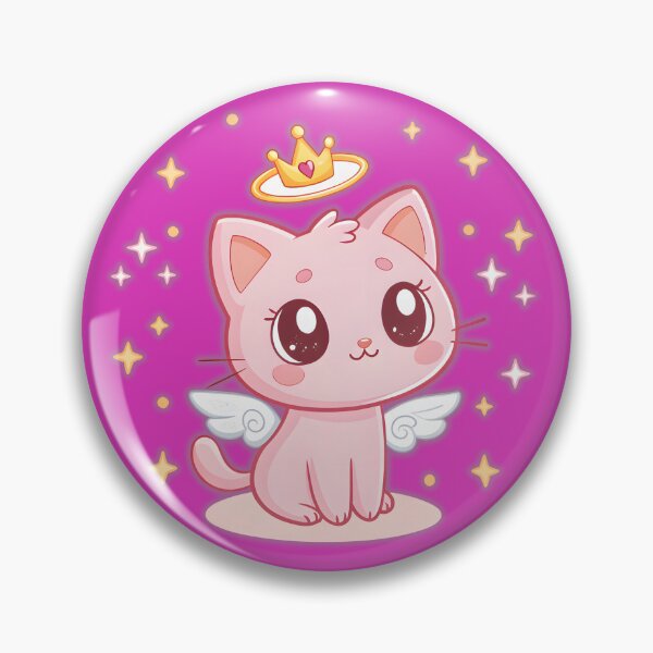 Artikelvorschau, Pink Cat Angel – Süßes Pastell Kawaii Haustier mit Heiligenschein entworfen und verkauft von EpicPuzzles.