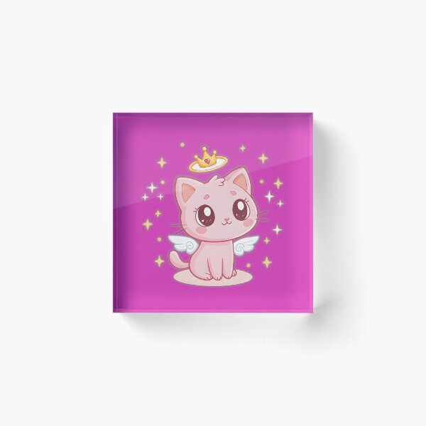Item preview, Pink Cat Angel – Cute Pastel Kawaii Pet with Halo designed and sold by EpicPuzzles.
