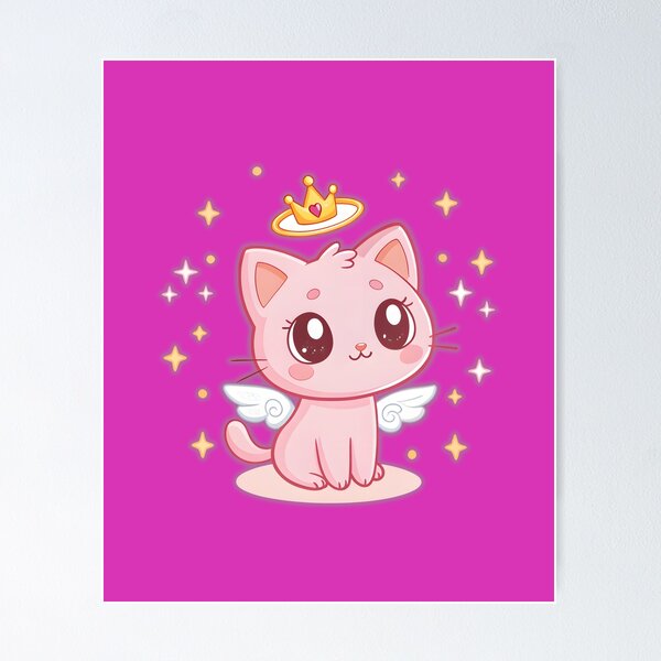 Item preview, Pink Cat Angel – Cute Pastel Kawaii Pet with Halo designed and sold by EpicPuzzles.