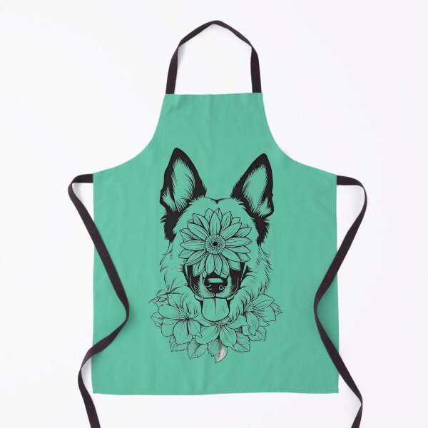 Item preview, Floral Silhouette of a Belgian Malinois designed and sold by GoodyPaws.