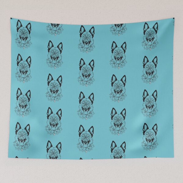 Item preview, Floral Silhouette of a Belgian Malinois designed and sold by GoodyPaws.