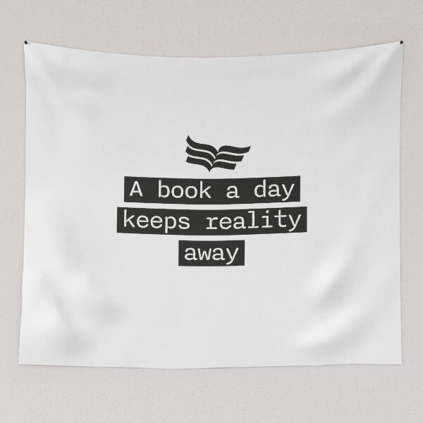 Item preview, A Book a Day Keeps Reality Away – Book Lover Quote T-Shirt designed and sold by ratartdesign.