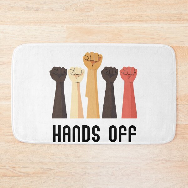 Item preview, Diverse Raised Fists Illustration with Hands Off Protest Message designed and sold by VikArt7.