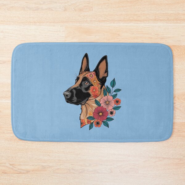 Item preview, Floral Silhouette of a Belgian Malinois designed and sold by GoodyPaws.
