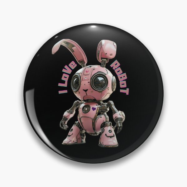 Item preview, I Love Robots – Cute Pink Robot Bunny designed and sold by ProDesignByMK.