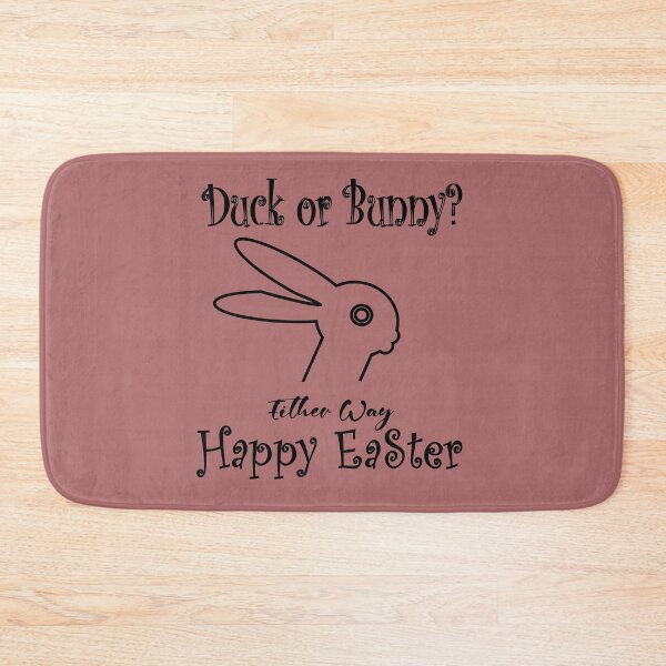 Item preview, Duck or Bunny? Either Way, Happy Easter – Fun Minimal Easter Design | black designed and sold by ZechJohnRB.