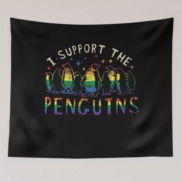 Item preview, Penguins Against Tariffs LGBT Pride designed and sold by MackenzieBin.
