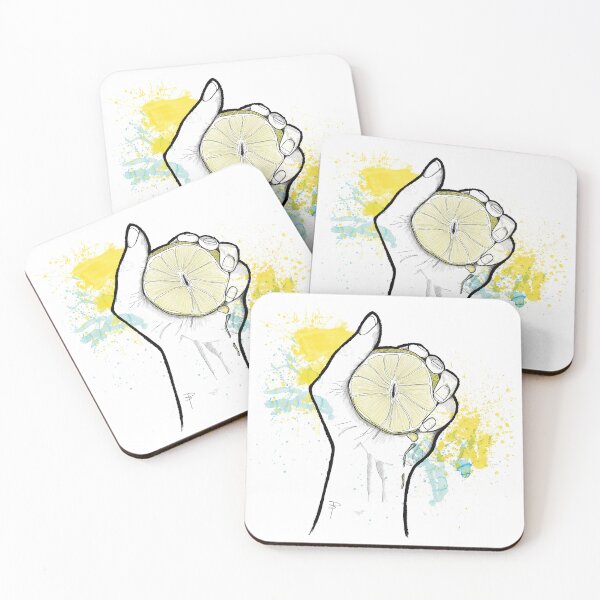 Item preview, Minimalist Lemon Hand – Line Art Citrus Illustration with Yellow Accent designed and sold by Pepca.
