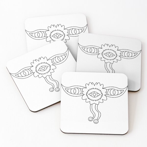 Item preview, Floral gaze with eye flower, wings, and smiling tendrils designed and sold by estebansequeira.