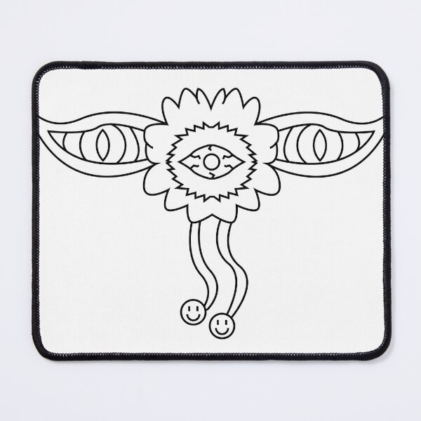 Item preview, Floral gaze with eye flower, wings, and smiling tendrils designed and sold by estebansequeira.
