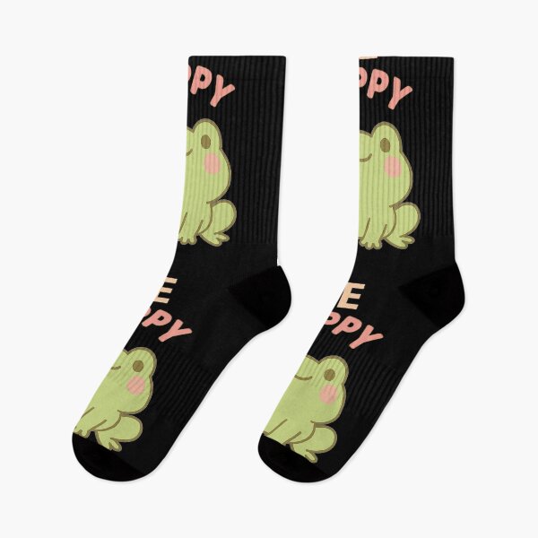 Item preview,  Kawaii be happy whimsical cute frog designed and sold by Like a Kid Designs.