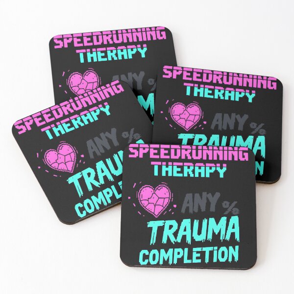 Item preview, SpeedrunningDark Humor Mental Health designed and sold by BrushRushX.
