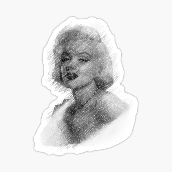 Item preview, Marilyn Monroe Kiss sketch designed and sold by DREAMINGROOSTER.