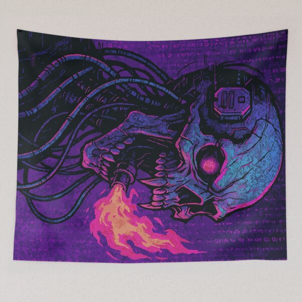 Item preview, Cyberpunk Skull designed and sold by TomFrontierArt.