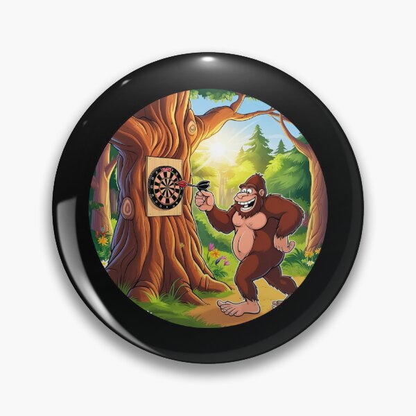 Item preview, Bigfoot plays darts designed and sold by Whytewold Farm Stuff.