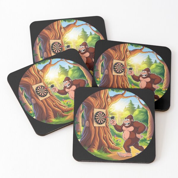 Item preview, Bigfoot plays darts designed and sold by Whytewold Farm Stuff.