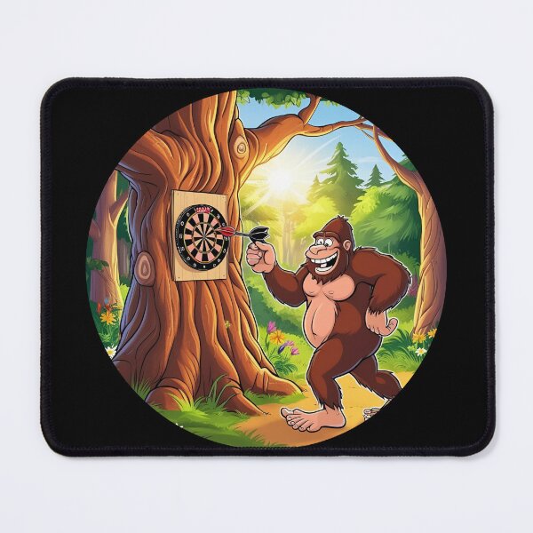 Item preview, Bigfoot plays darts designed and sold by Whytewold Farm Stuff.