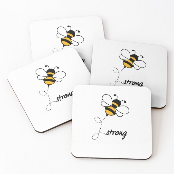Item preview, Bee Strong – Motivational Bee Illustration designed and sold by TheCreativeVLT.