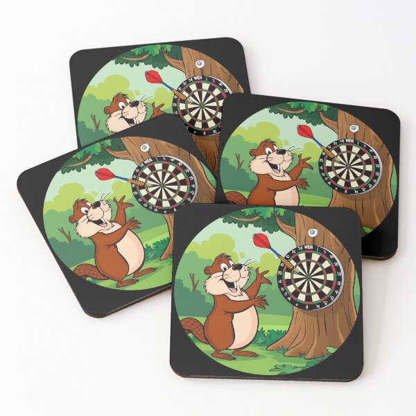 Item preview, Beavers plays darts designed and sold by Whytewold Farm Stuff.
