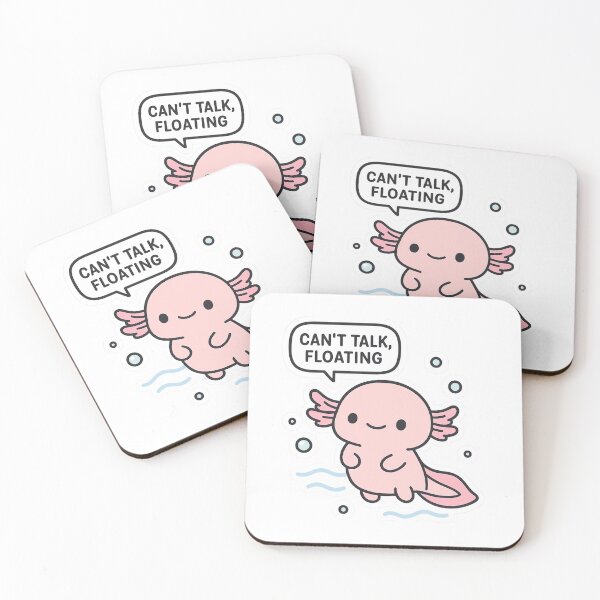Item preview, Can’t Talk, Floating – Axolotl Vibes designed and sold by ALITOPRINCE.