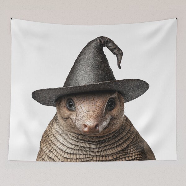 Item preview, Armadillo Wearing Halloween Witch Hat designed and sold by LazyOwlStore.