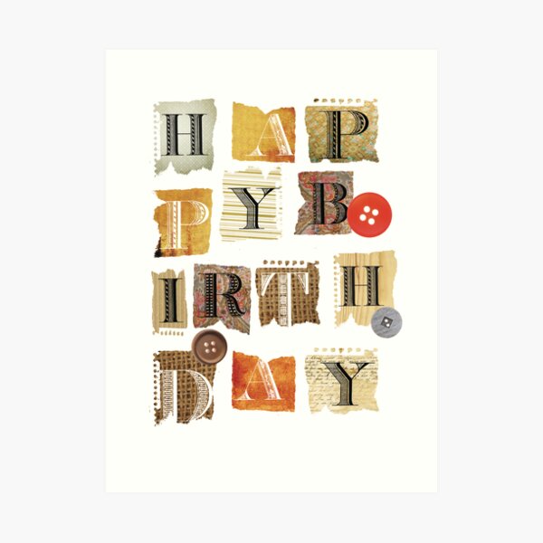 happy birthday Art Print