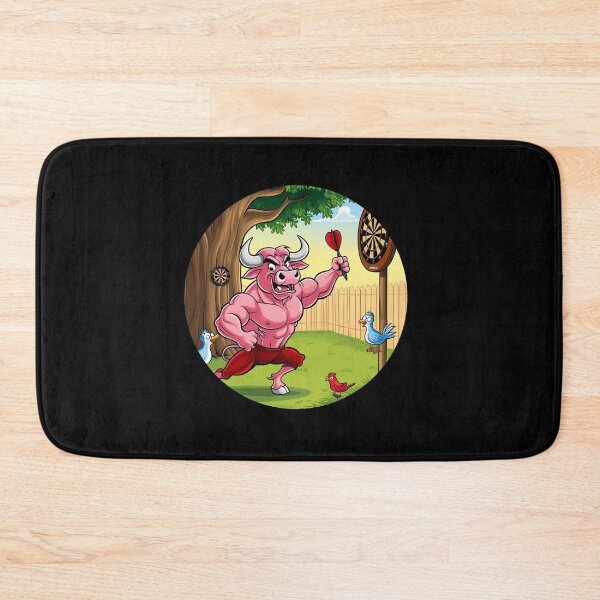 Artikelvorschau, Bull spielt Darts entworfen und verkauft von Whytewold Farm Stuff.