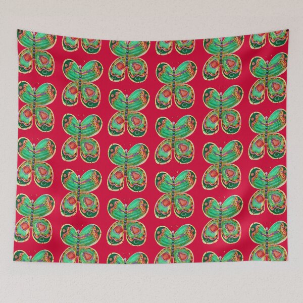 Item preview, Colorful Butterfly 15 - Red and Green designed and sold by Vision Illustrated.