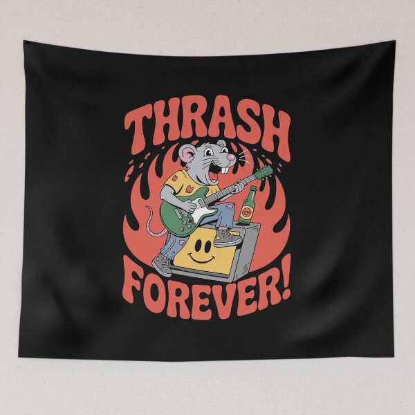 Item preview, Thrash Forever Cartoon Rat – Rock Music Punk  designed and sold by Moad Fahim.