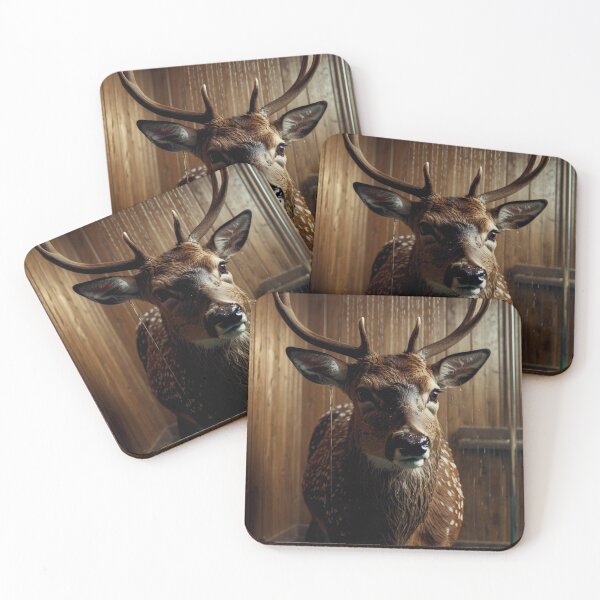 Item preview, Spotted Deer Enjoying a Forest Shower designed and sold by vk09.