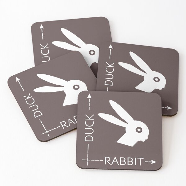 Item preview, Easter Minimalist Design – inspired by the duck-rabbit illusion Ludwig wittgenstein  | rabbit duck optical illusion | solid white designed and sold by ZechJohnRB.