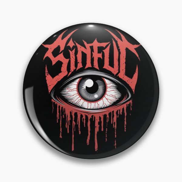 Artikelvorschau, Sinful Eye – Horror Metal Tropfendes Auge entworfen und verkauft von Neon Bones Studio.