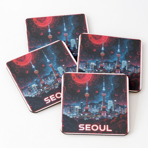 Item preview, Seoul – Futuristic Ink Flow Vibes Reloaded-Viral Drop 2025 designed and sold by Imaginarium of Chaos falcon88 .