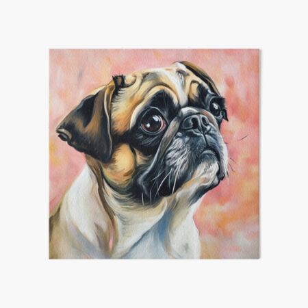 Charming Pug Portrait – Adorable Dog Art Art Board Print