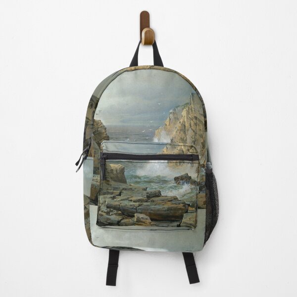 Item preview, Vintage Seascape Rocky Coast Painting 19th Century  designed and sold by Seascapesnmore.