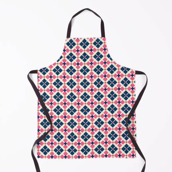 Aperçu de l'œuvre Motif losange rétro rose et bleu – Imprimé diamant à carreaux preppy créée et vendue par NiobesSkein.