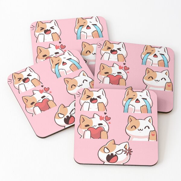 Item preview,  Cute Cat Emoji Pack – Kawaii Expressions designed and sold by Sofialaamarita1.