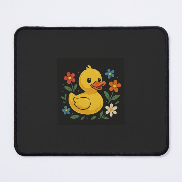Item preview, Playful Yellow Duck with Floral Design designed and sold by wfbjjstore.