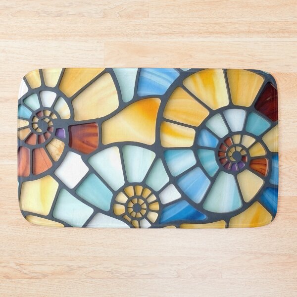 Item preview, Abstract Stained Glass Ammonite Shells designed and sold by Debbie Schulte.