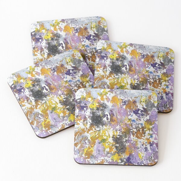Item preview, Whispers of Spring – Dreamy Abstract Floral Texture in Violet and Gold. Prints, stickers, idea gifts. designed and sold by IrinaBaranova.