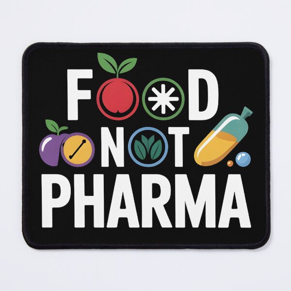 Item preview, Food Not Pharma designed and sold by MaxxerDesigns.