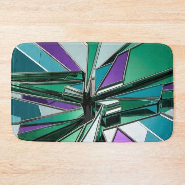 Item preview, Shattered Mirror Abstract in Alpine Teal and Violet designed and sold by Harmonic_Layers.