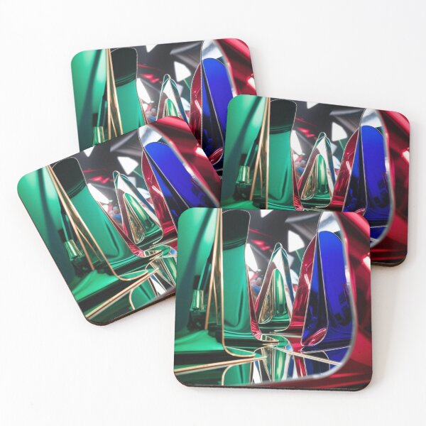 Item preview, Colorwave Reflections – Abstract Alpine Mirror Study designed and sold by Harmonic_Layers.