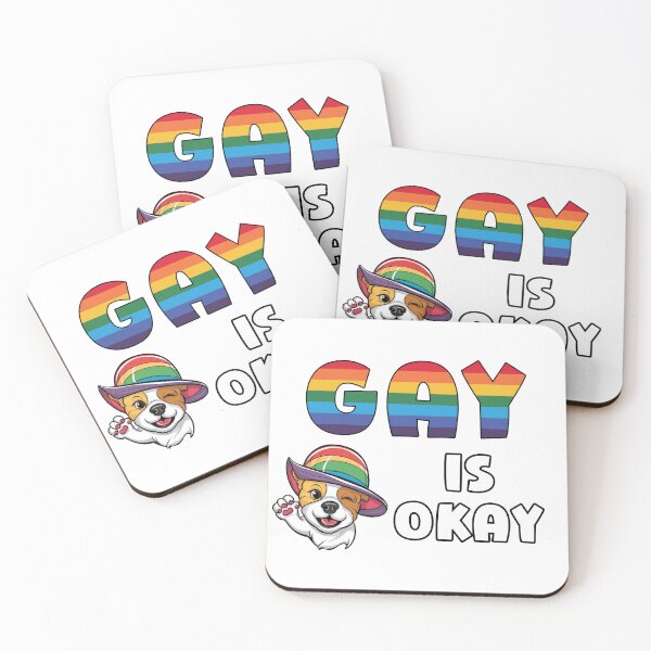 Item preview, Gay Is Okay – Rainbow Pride Cute Puppy designed and sold by Sensepiphoria.