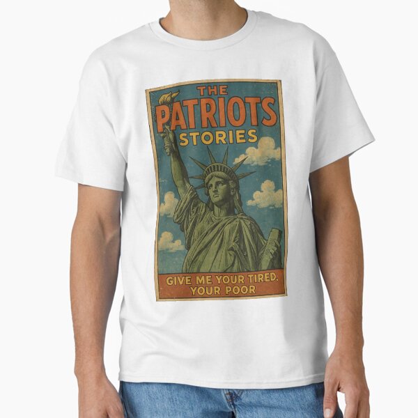 Vista previa del artículo con la obra «Las historias de los Patriotas cubren "Dame a tus cansados, a tus pobres" Estatua de la Libertad», diseñado y vendido por Candie-Shop.