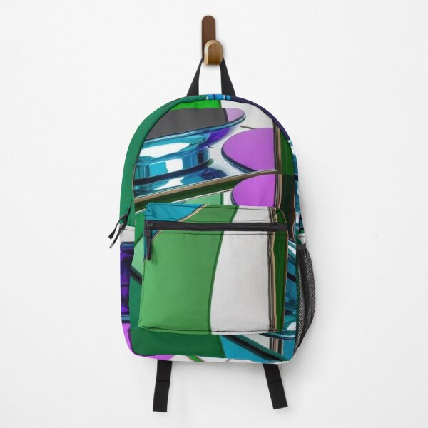 Item preview, Chrome Pod Reflections in Emerald and Violet designed and sold by Harmonic_Layers.