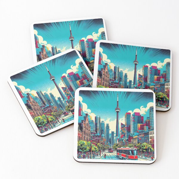 Item preview, Toronto Adventure: Bold AI Comic Design for Travel Lovers - Perfect for Clothing & Accessories designed and sold by knalpot-design.