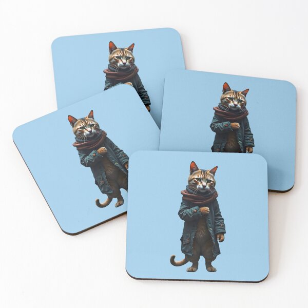 Item preview, Dapper Feline in Winter Attire designed and sold by Dakson Design - Fantasy Art.